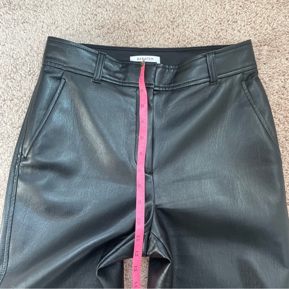 Aritzia Babaton Command Cropped Vegan Leather Trouser Pants Size 4, Spring 2022 - Picture 13 of 16